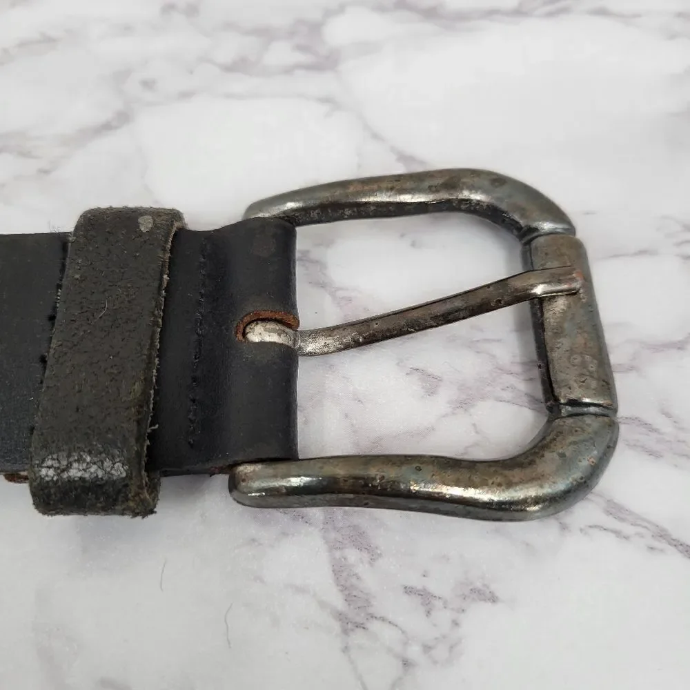 Chassis Hipwear Brutalist Raw Leather and Tarnished Silver Belt